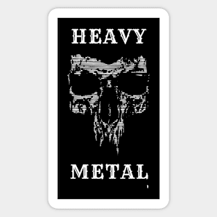 Musical skull, HEAVY METAL Sticker